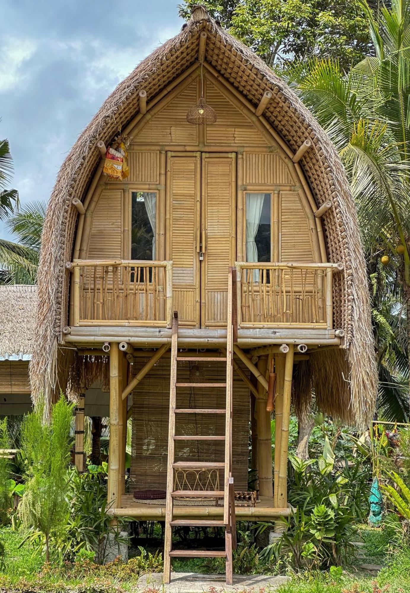 Kawig Bamboo House - Ricefield View, Eco Bamboo Home Tampaksiring Dış mekan fotoğraf