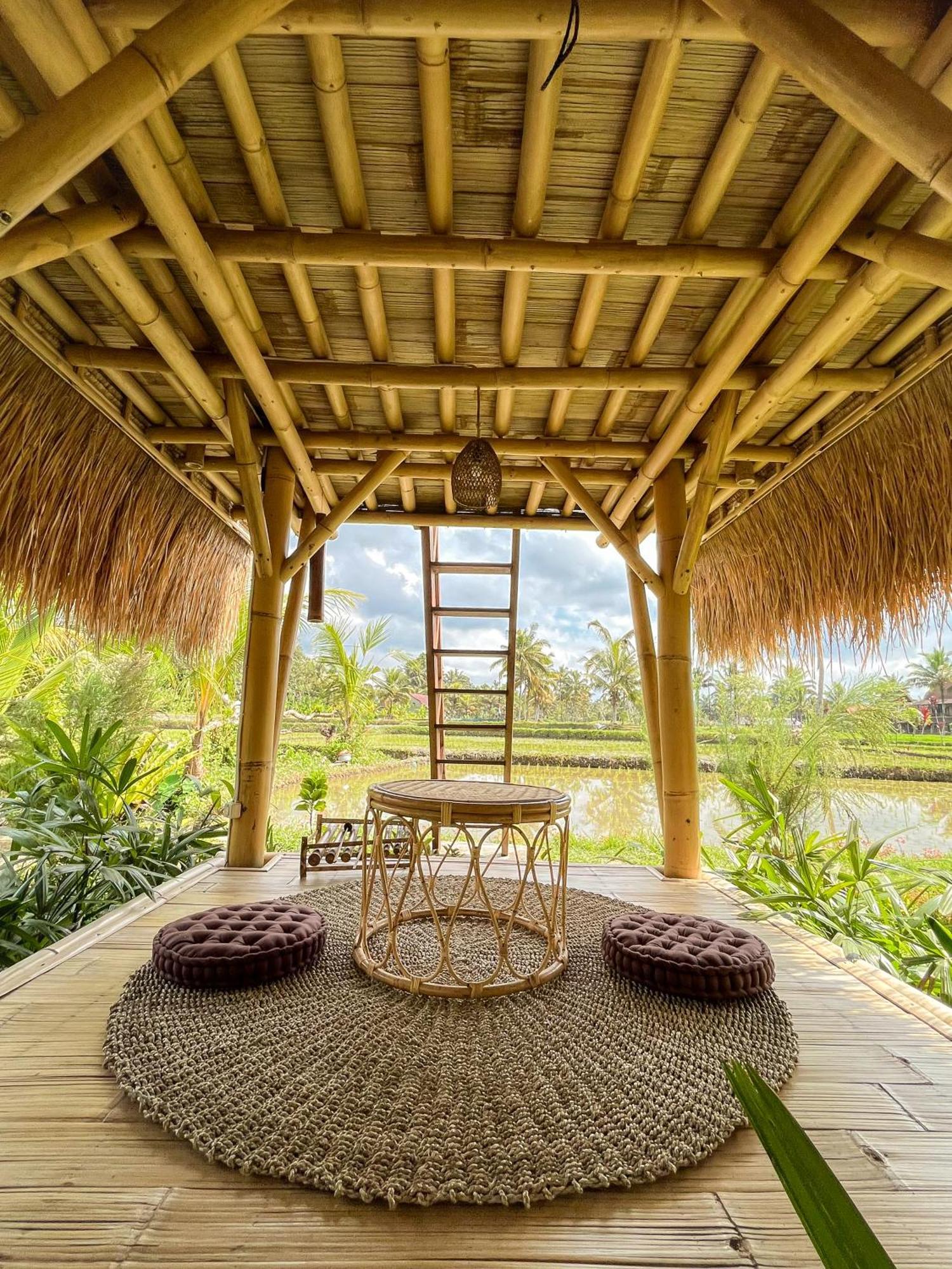 Kawig Bamboo House - Ricefield View, Eco Bamboo Home Tampaksiring Dış mekan fotoğraf